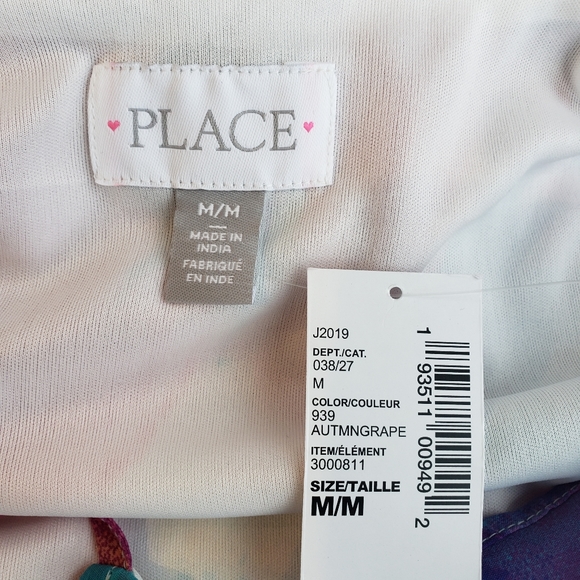 Children's Place Mommy, & Me Watercolor Matching Cold Shoulder Hanky Hem Dress - Picture 9 of 10